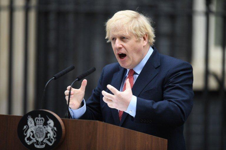 تصاویر، نخست وزیر سرحال انگلیس در اولین نطق پساکرونا