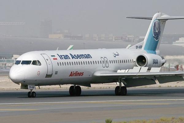 آتش سوزی موتور فوکر 100 هواپیمایی آسمان در فرودگاه مهرآباد